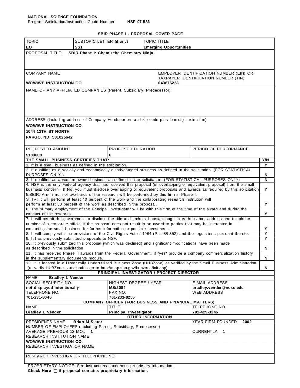 Page 5 of 44, NSF 0810613