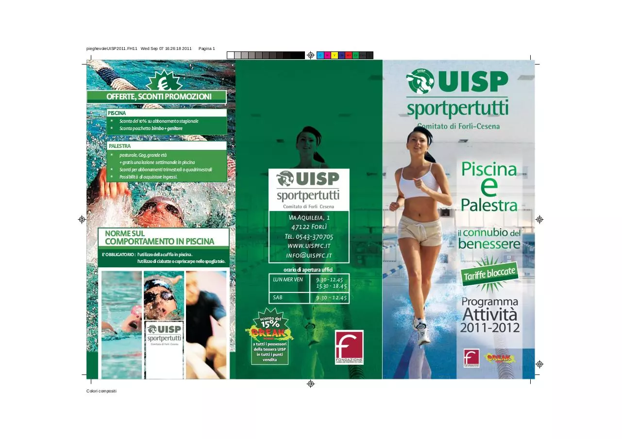 Page 1 of 2, Nuoto pieghevole UISP2011