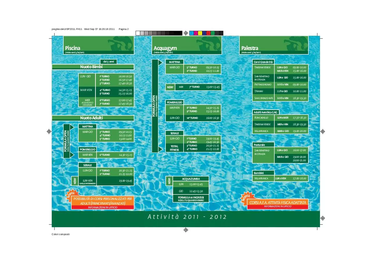 Page 2 of 2, Nuoto pieghevole UISP2011