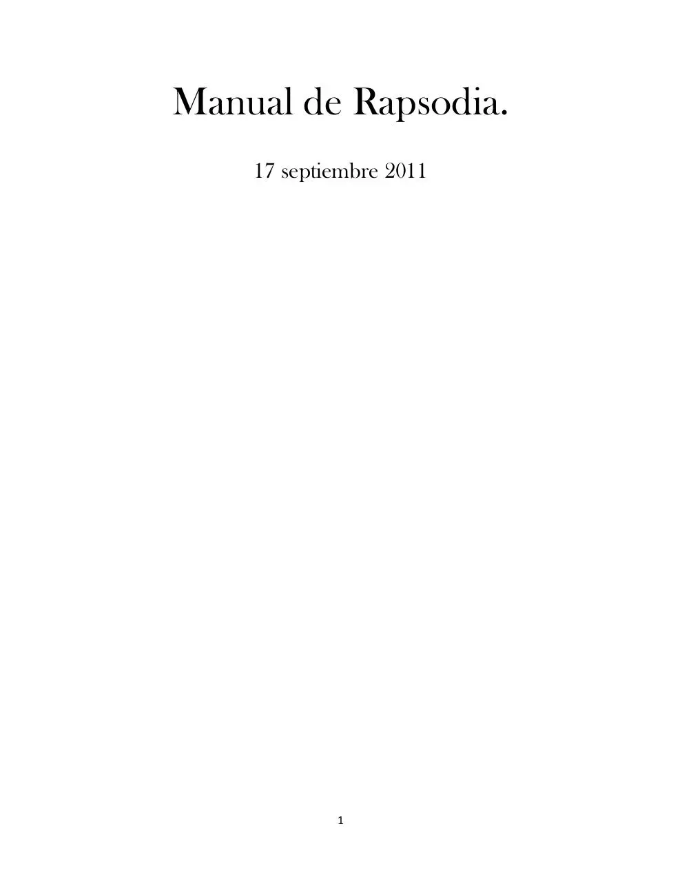 Page 1 of 6, Manual de publicaciones de Rapsodia