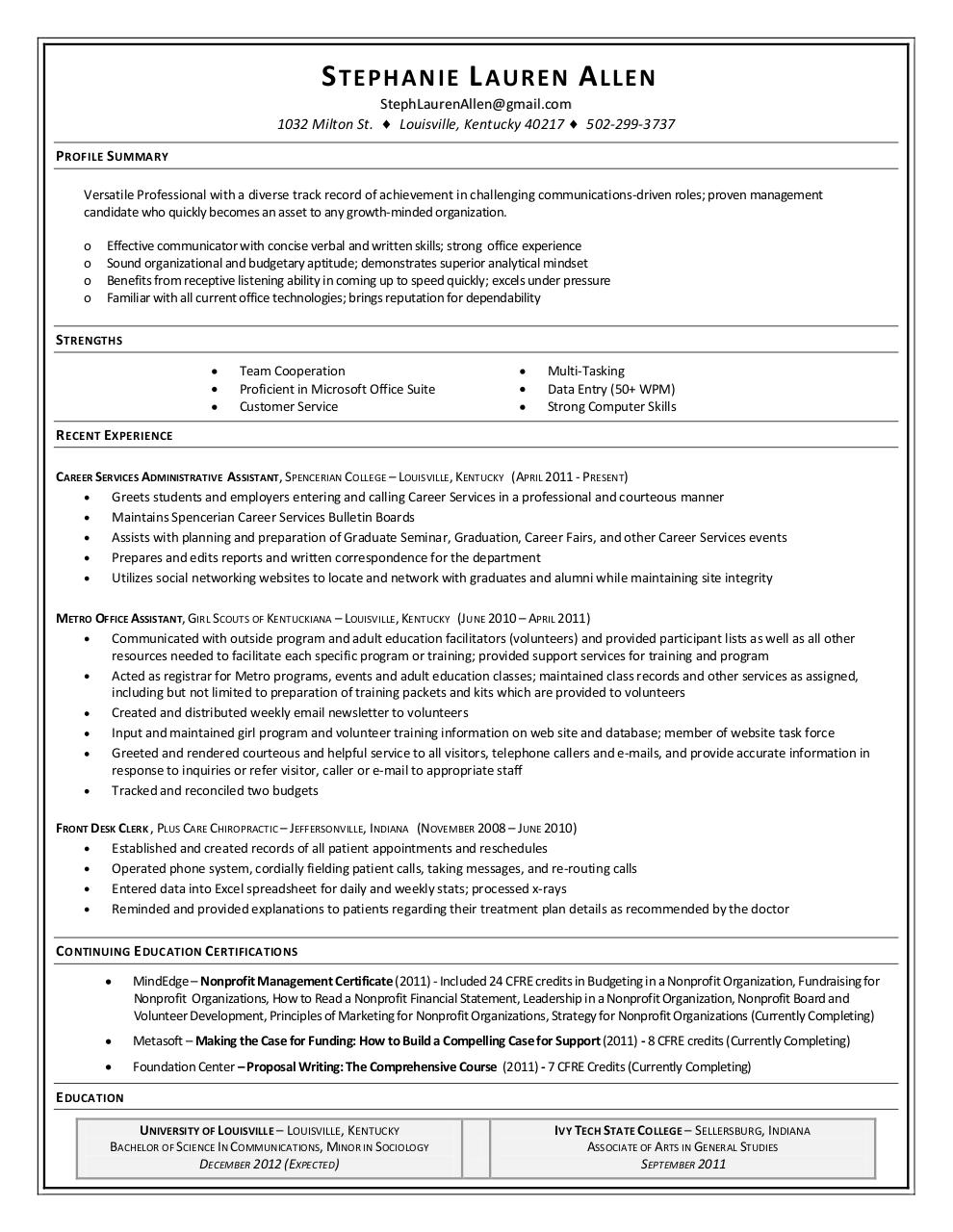 Document preview Stephanie Allen - Resume (NPO).pdf - page 1/1