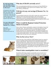 Page 2, Spokane Regional Animal Shelter Levy Fact Sheet Final