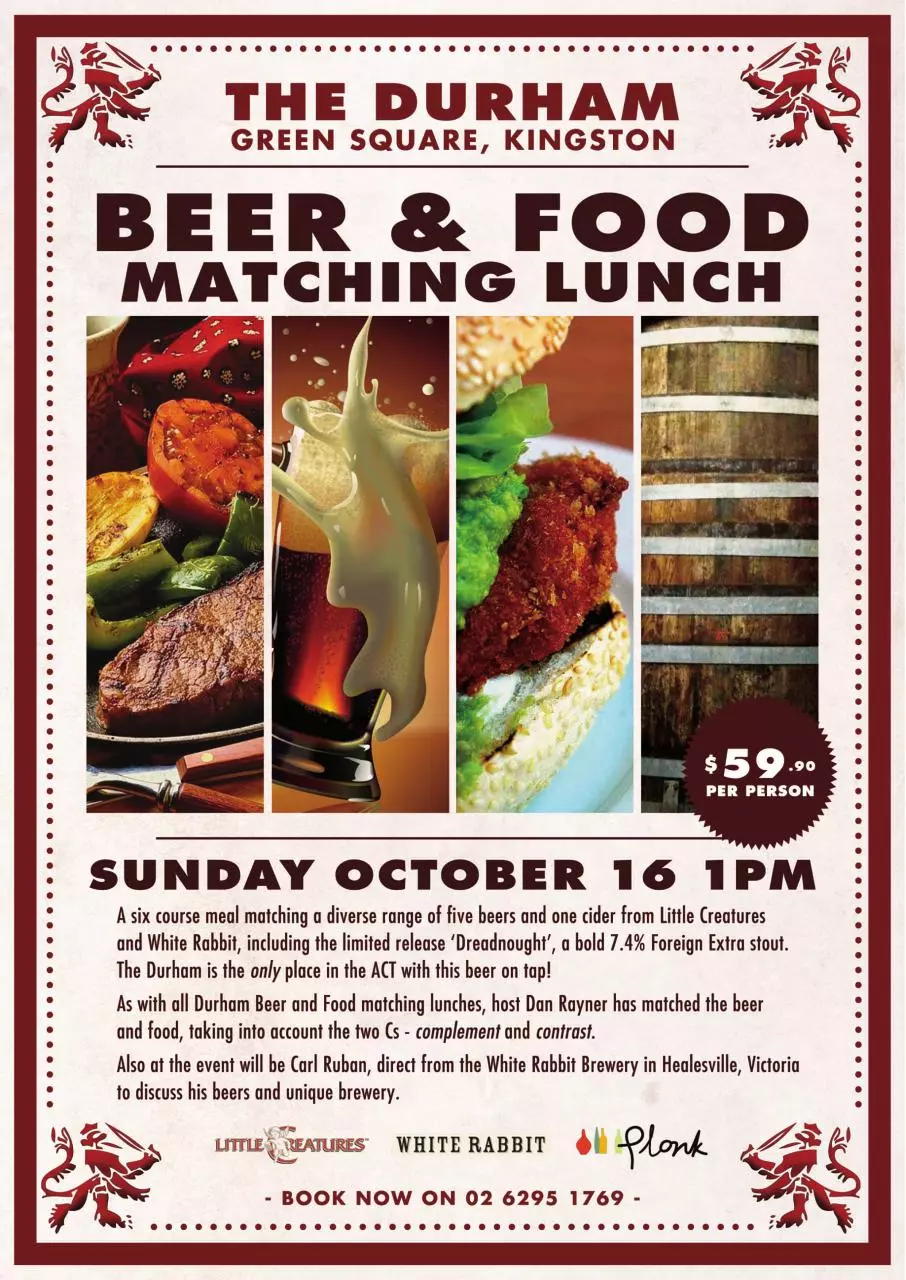 Page 1 of 2, DurhamBeerLunchandMenuA4print