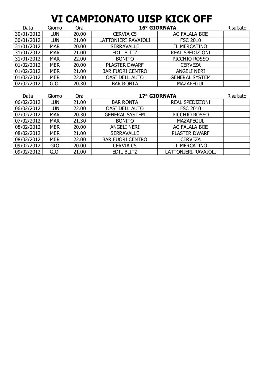 Page 4 of 4, NEW Kick off Calendario UISP 2011 2012(1)