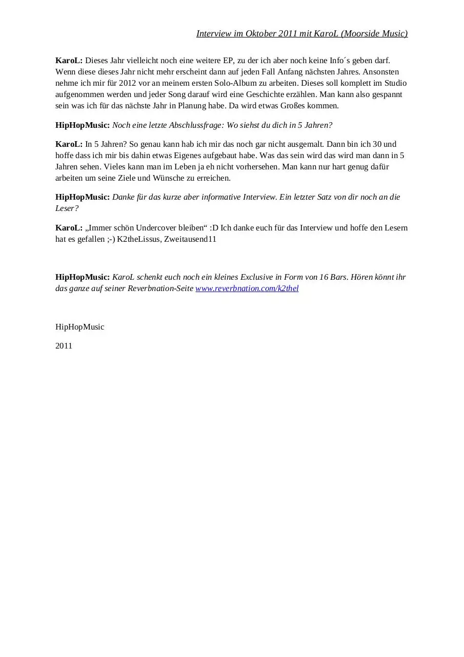 Page 2 of 2, HipHopMusicInterviewMitKaroL