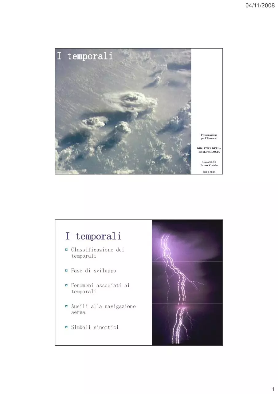Page 1 of 18, I temporali