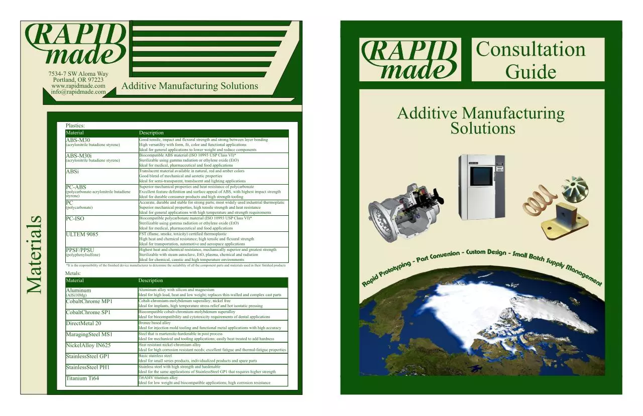 Page 1 of 2, Rapidmadepromomanufacturing