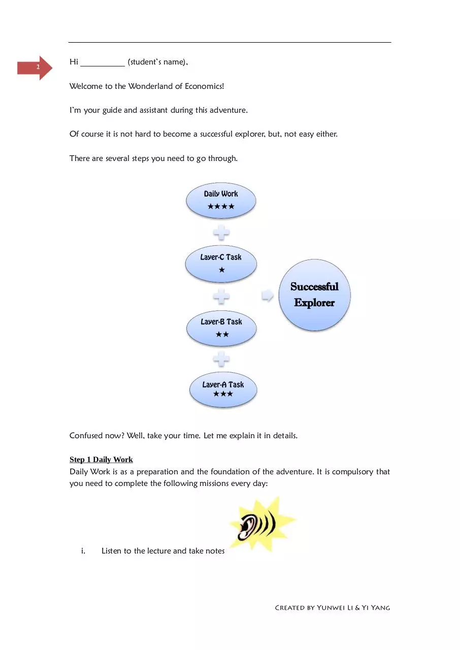 Page 1 of 3, student contract