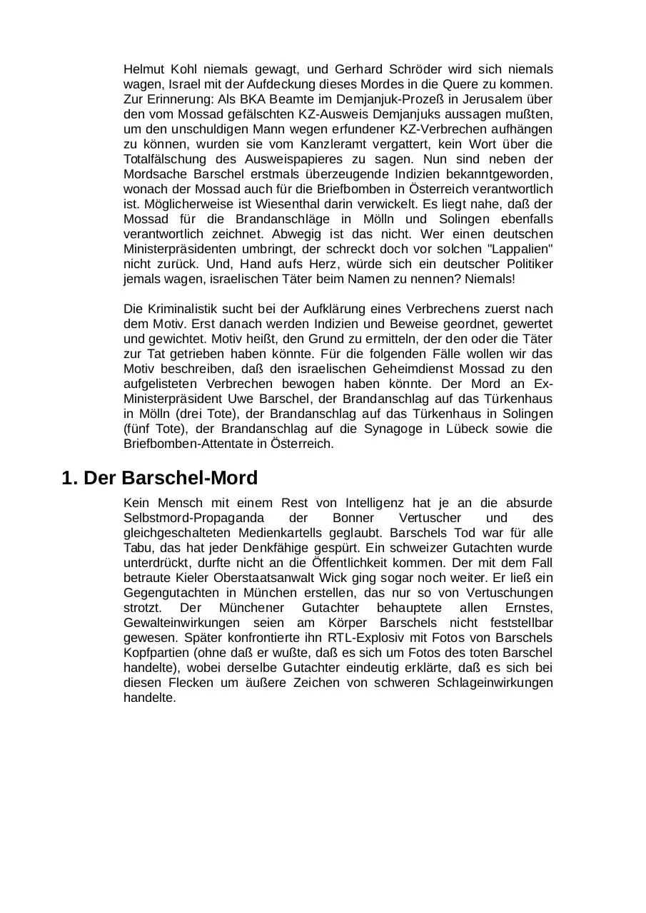 Page 2 of 13, Das Mossad Dossier