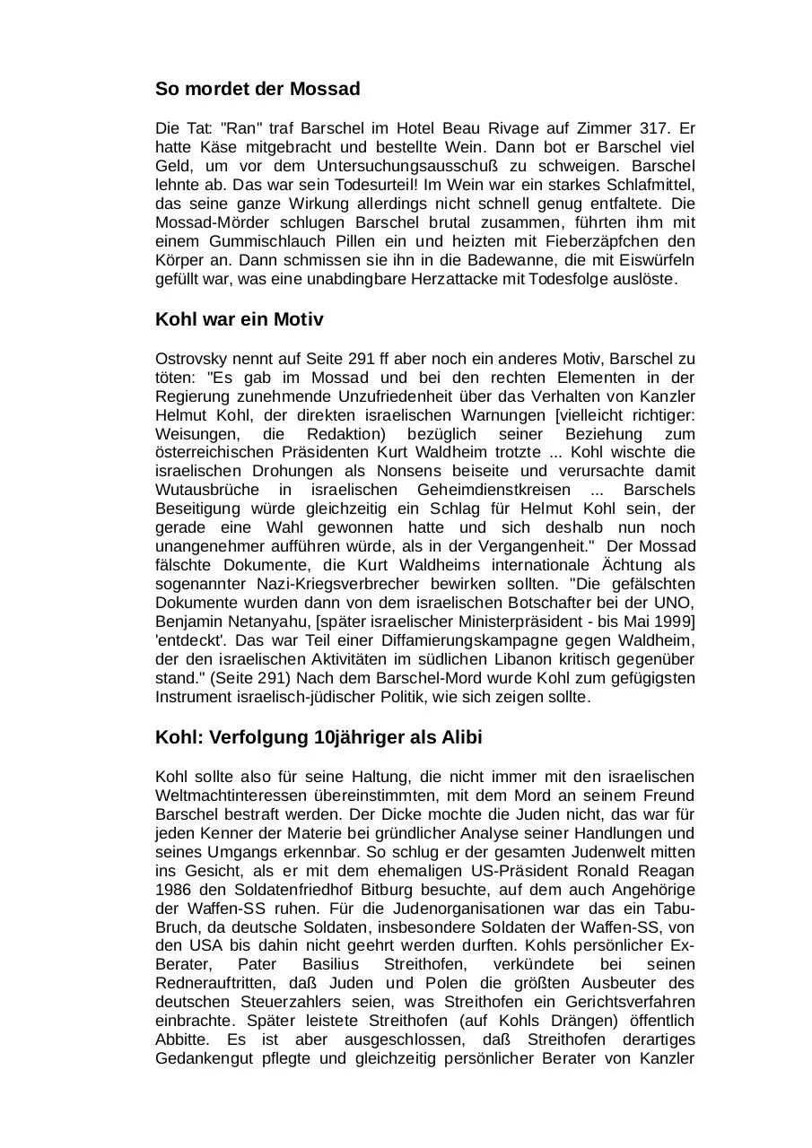 Page 4 of 13, Das Mossad Dossier