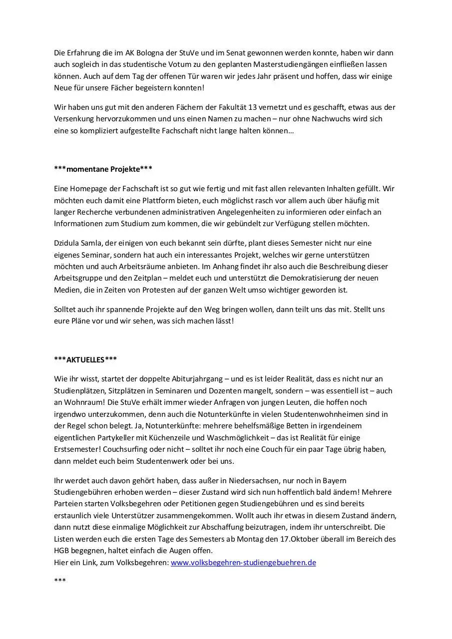 Page 2 of 3, Newsletter Fachschaft Sprachwissenschaften WS1112