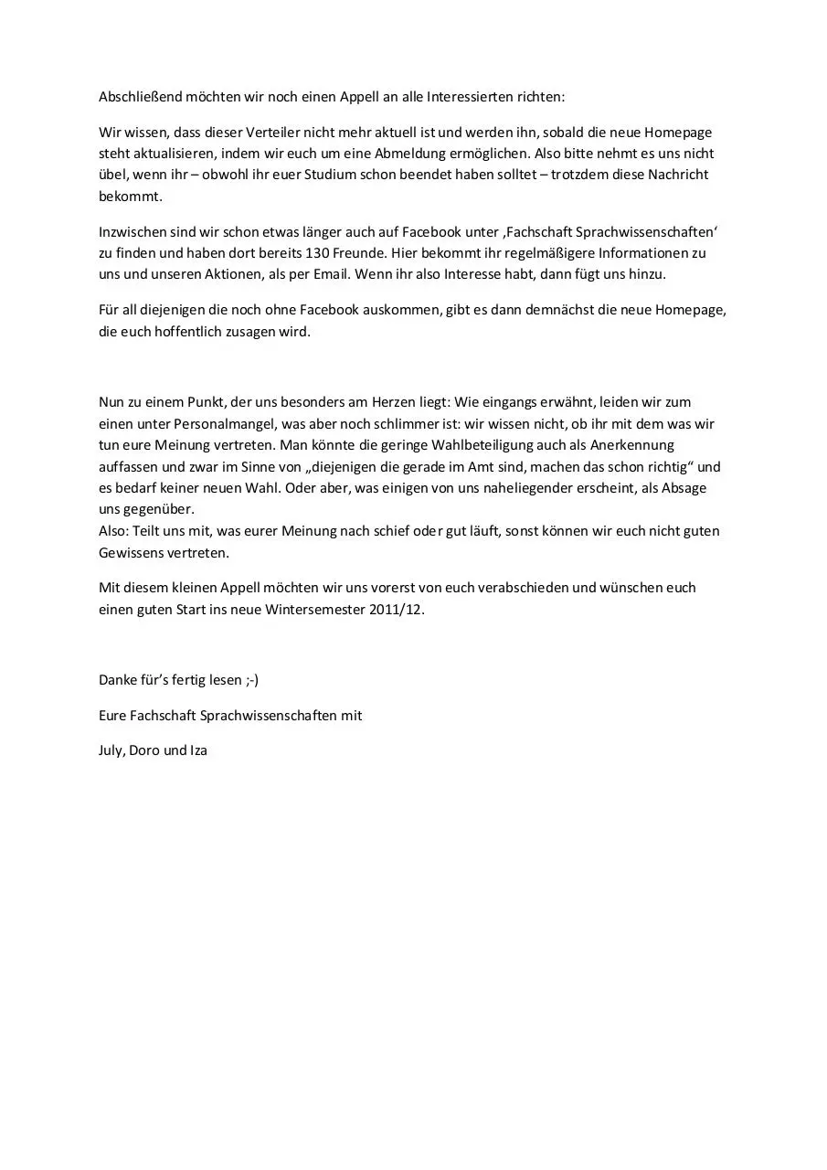 Page 3 of 3, Newsletter Fachschaft Sprachwissenschaften WS1112