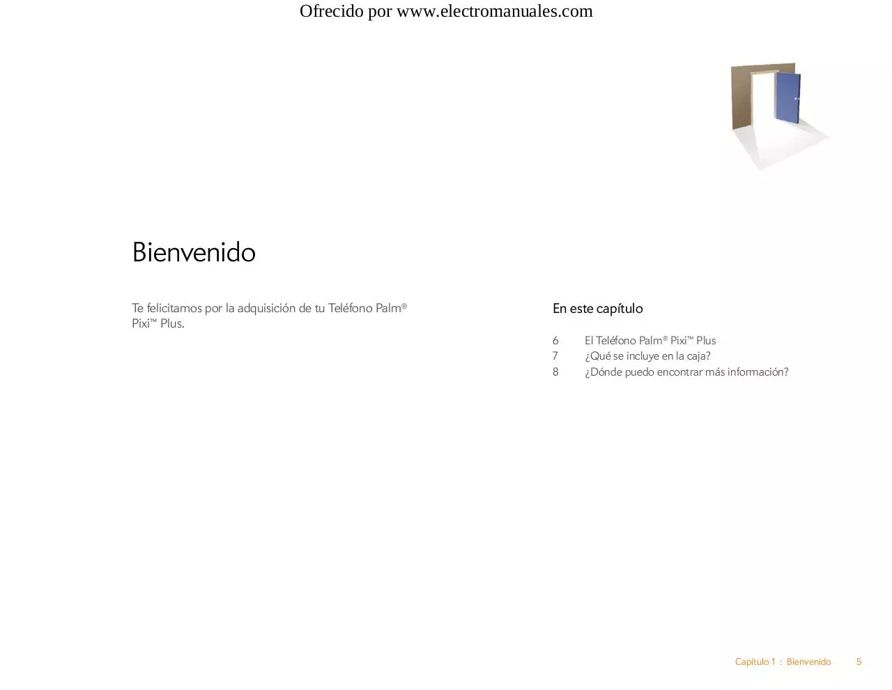 Page 5 of 220, Manual de Usuario Palm Pixi Plus