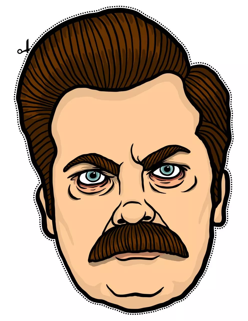 Page 1 of 1, RonSwanson Mask