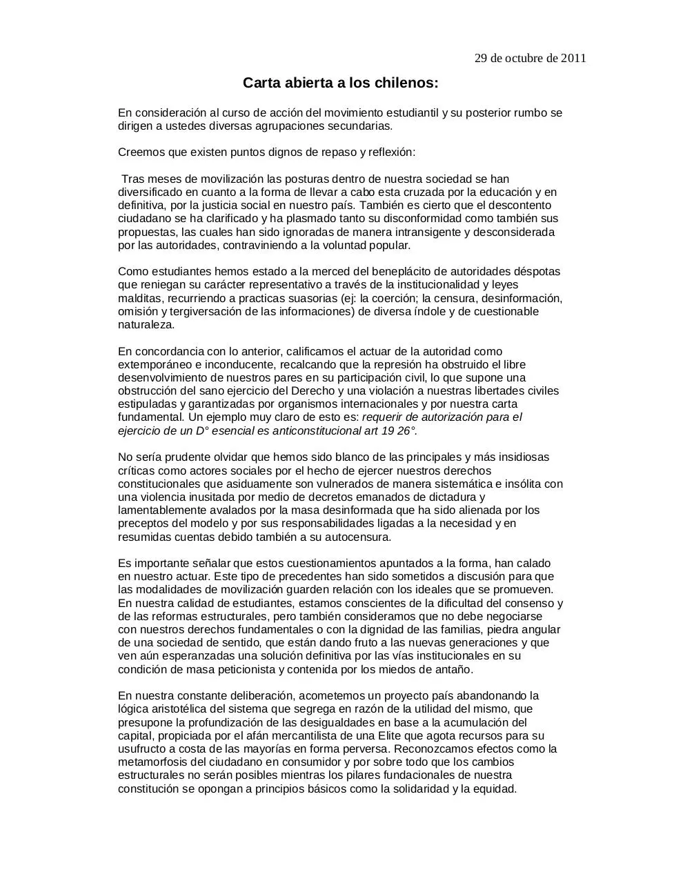 Page 1 of 2, cartaabiertaaloschilenos