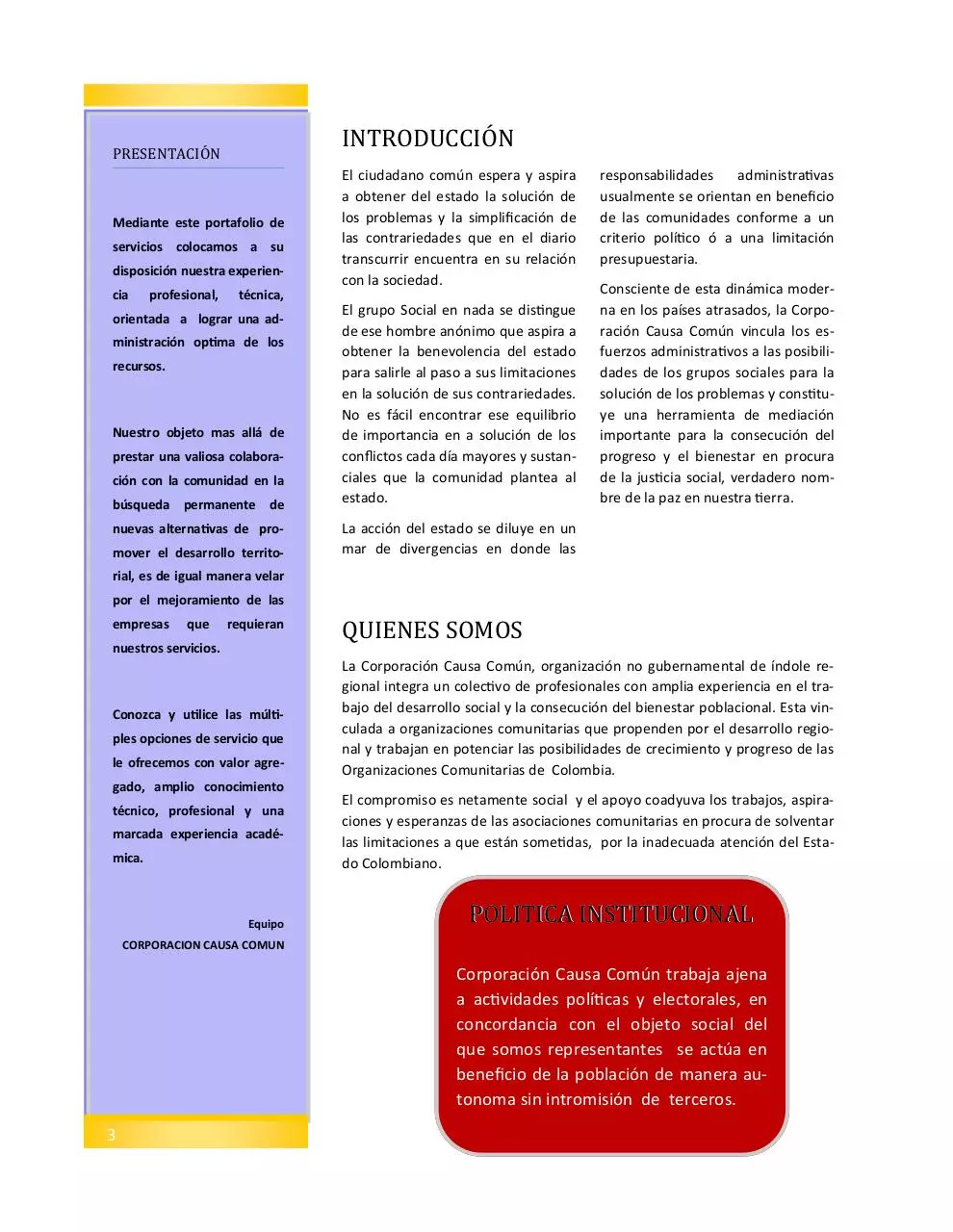 Page 3 of 9, Portafolio de Servicios