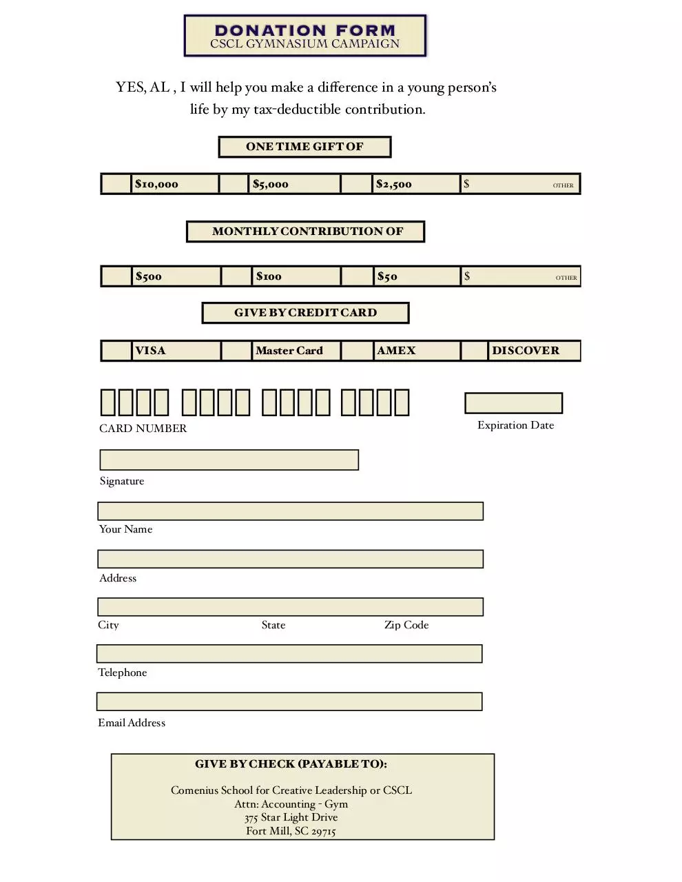 Page 1 of 1, VISA MASTERCARD