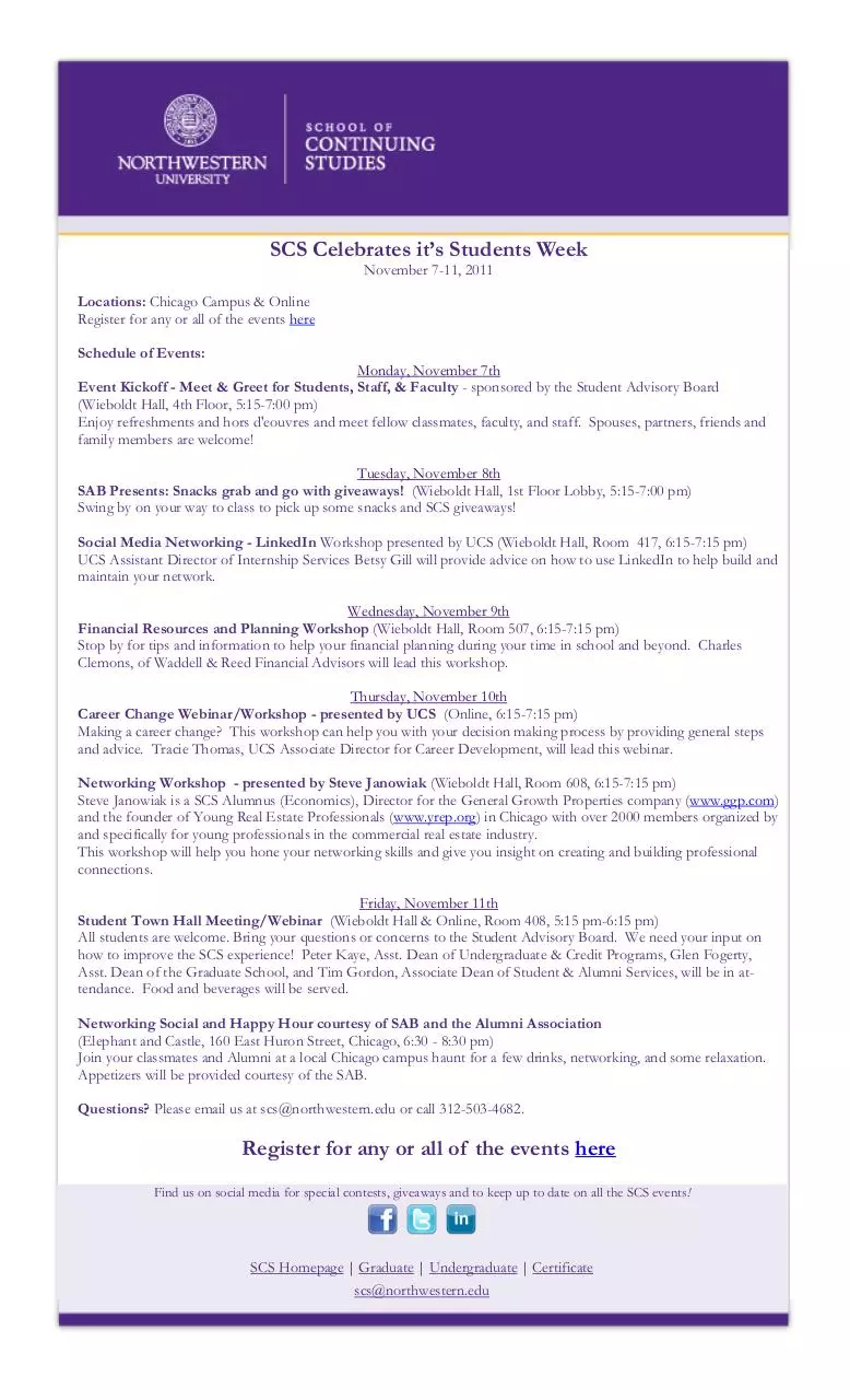 Page 1 of 1, SCS Celebrates Announcement