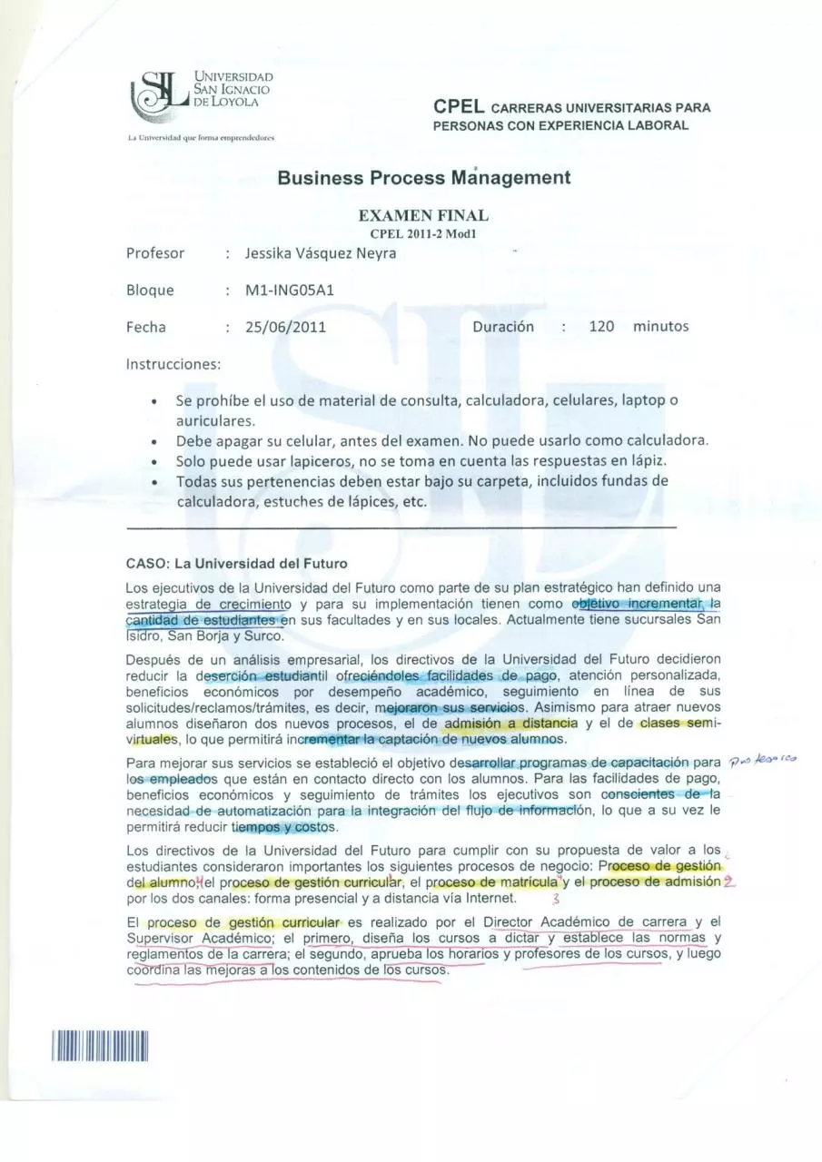 Page 1 of 6, BPM FINAL 2011 2