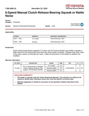 Page 1, clutch bearing TSB