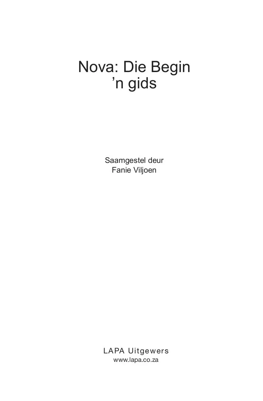 Page 1 of 39, Nova Studiegids inside