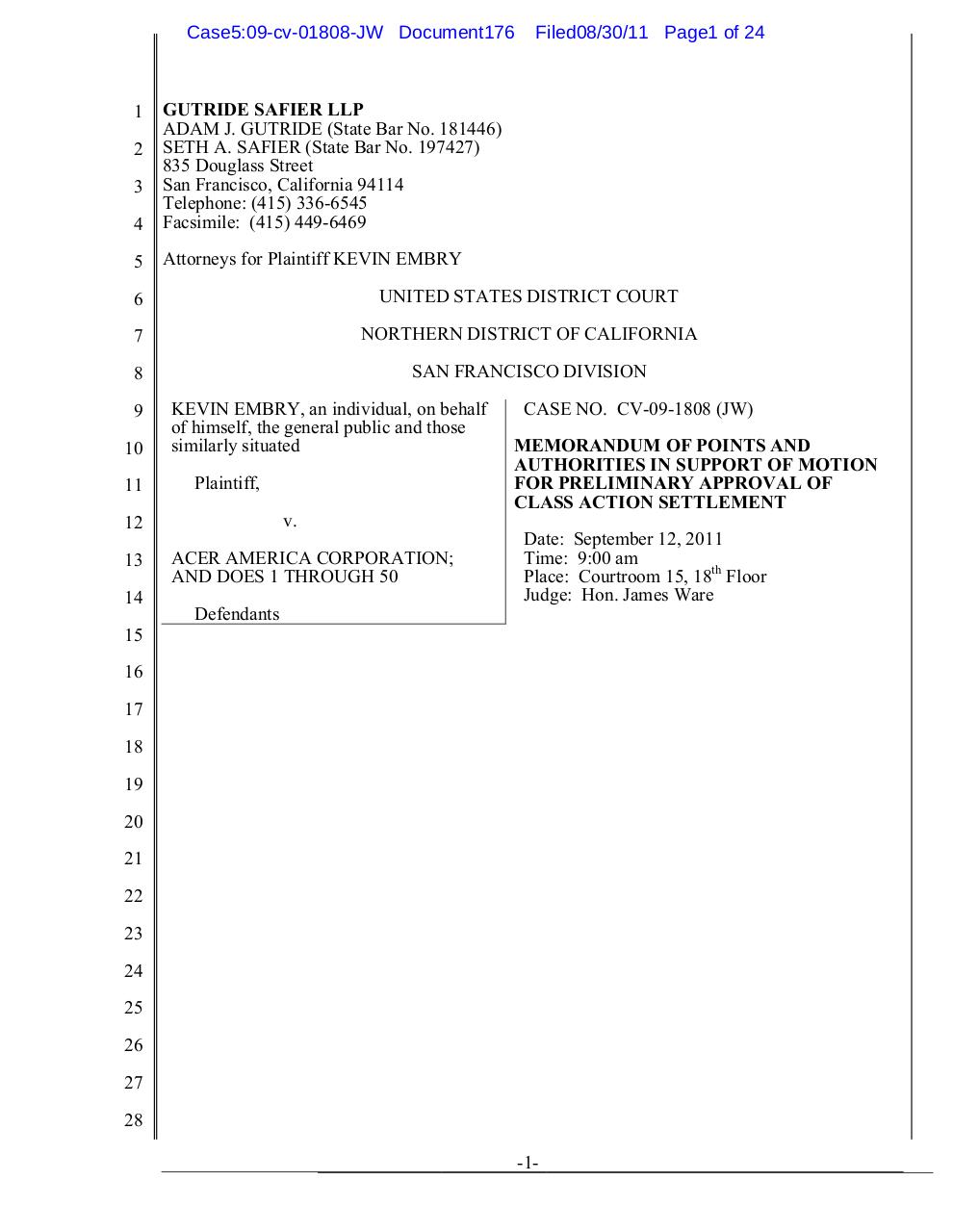 08312011acer lawsuit.pdf - page 1/24
