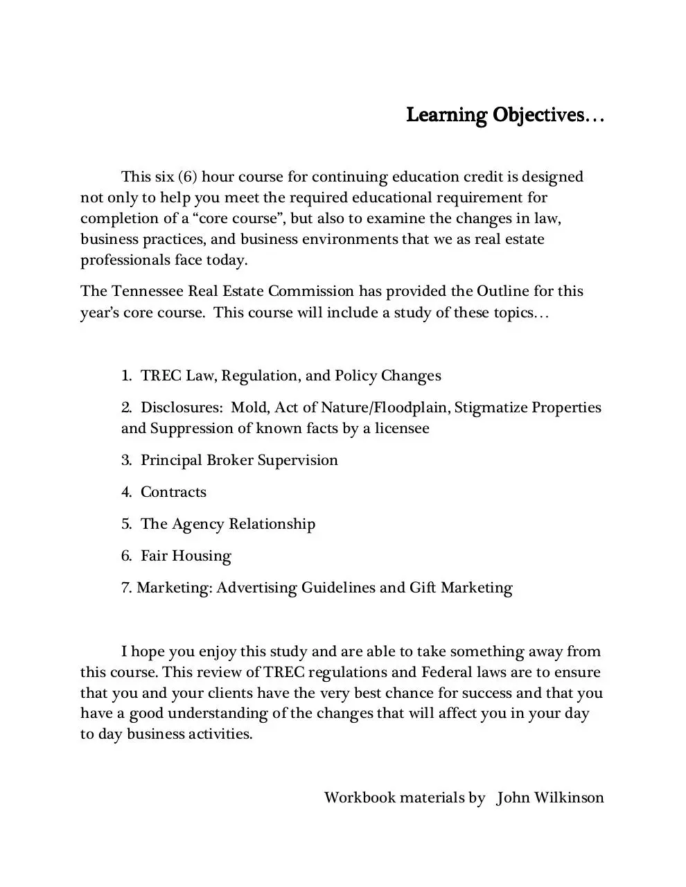 Page 4 of 128, 2011 2012 Core Course