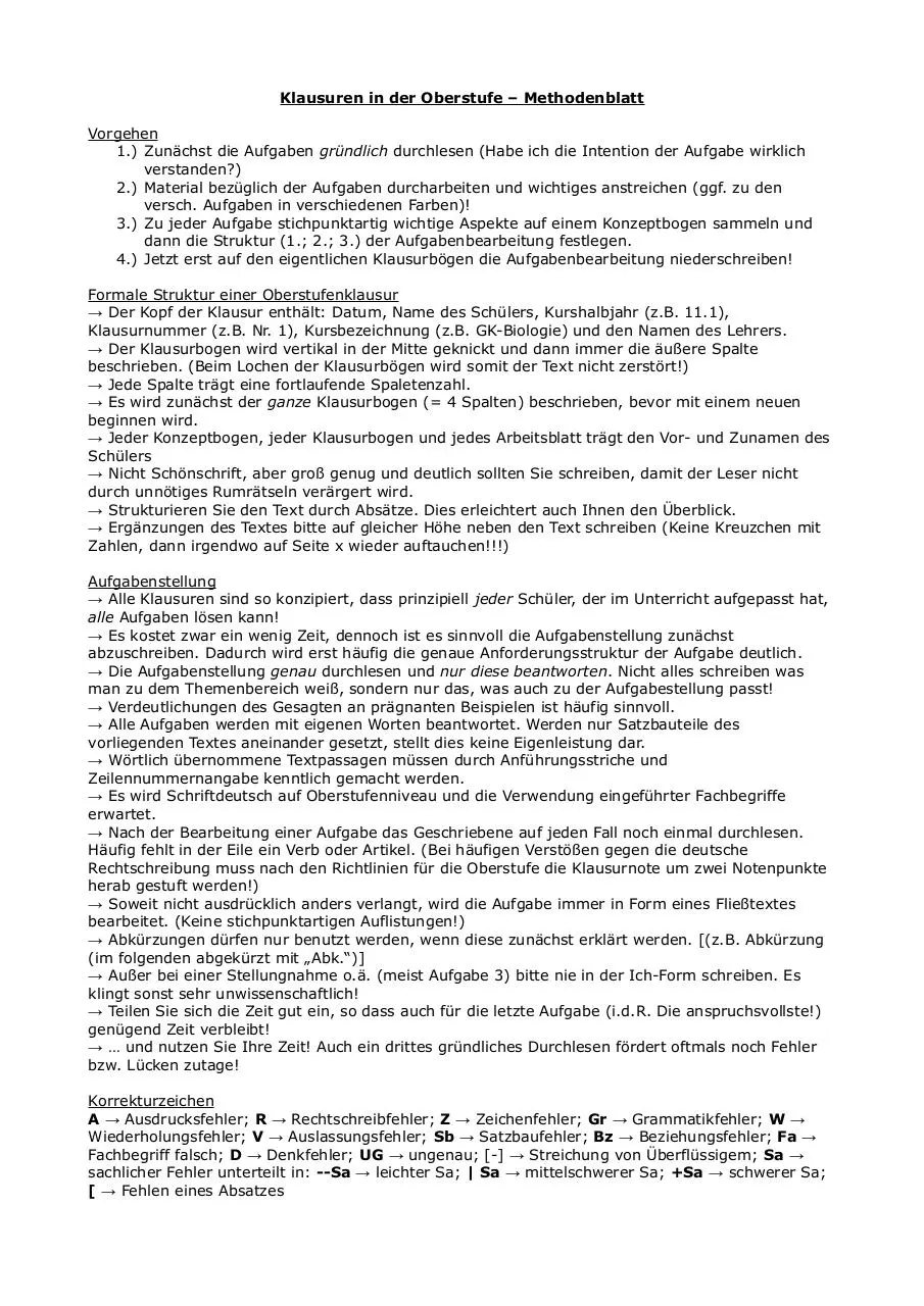 Page 1 of 1, Methodenblatt