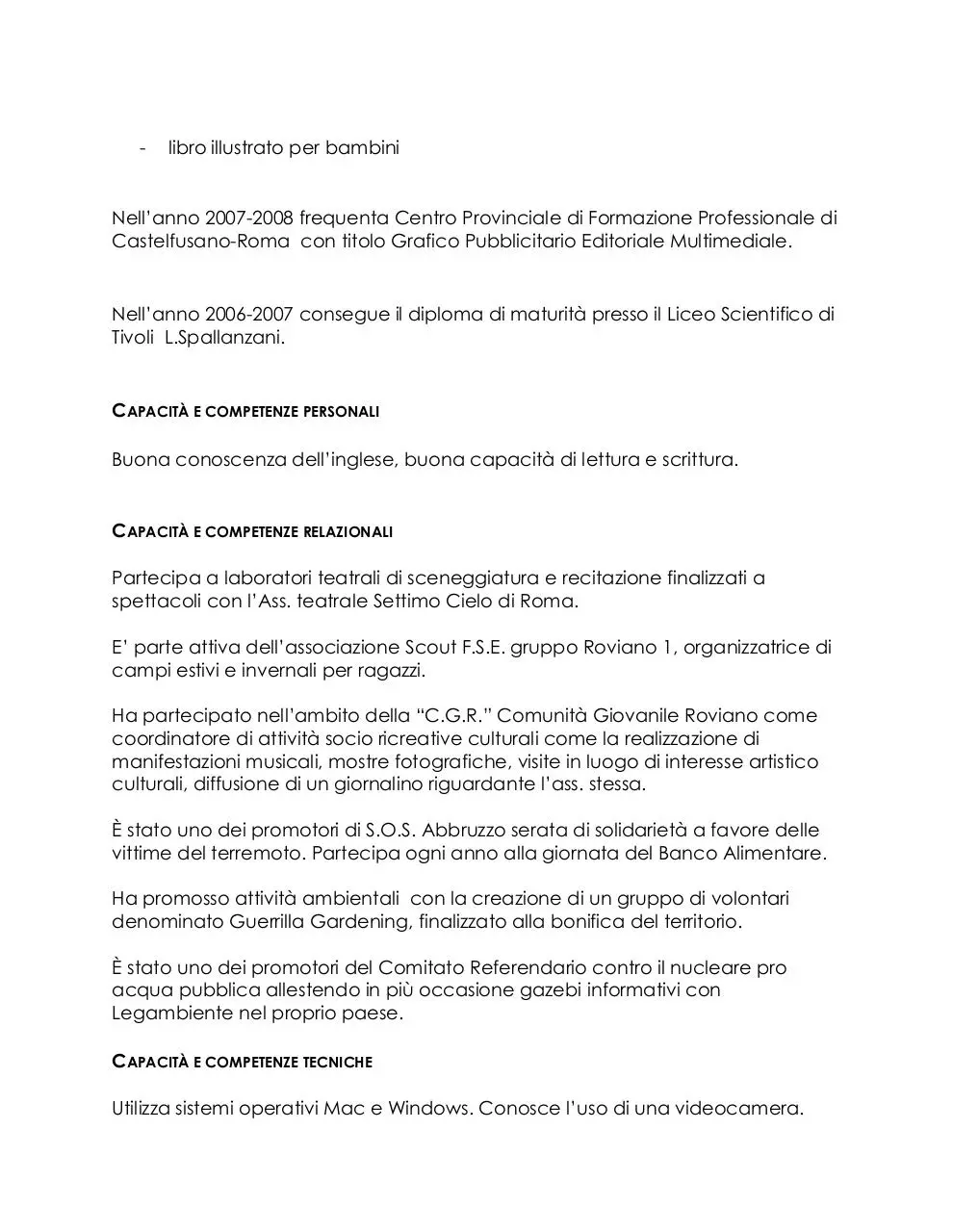 Page 3 of 4, Barba Valerio Curriculum