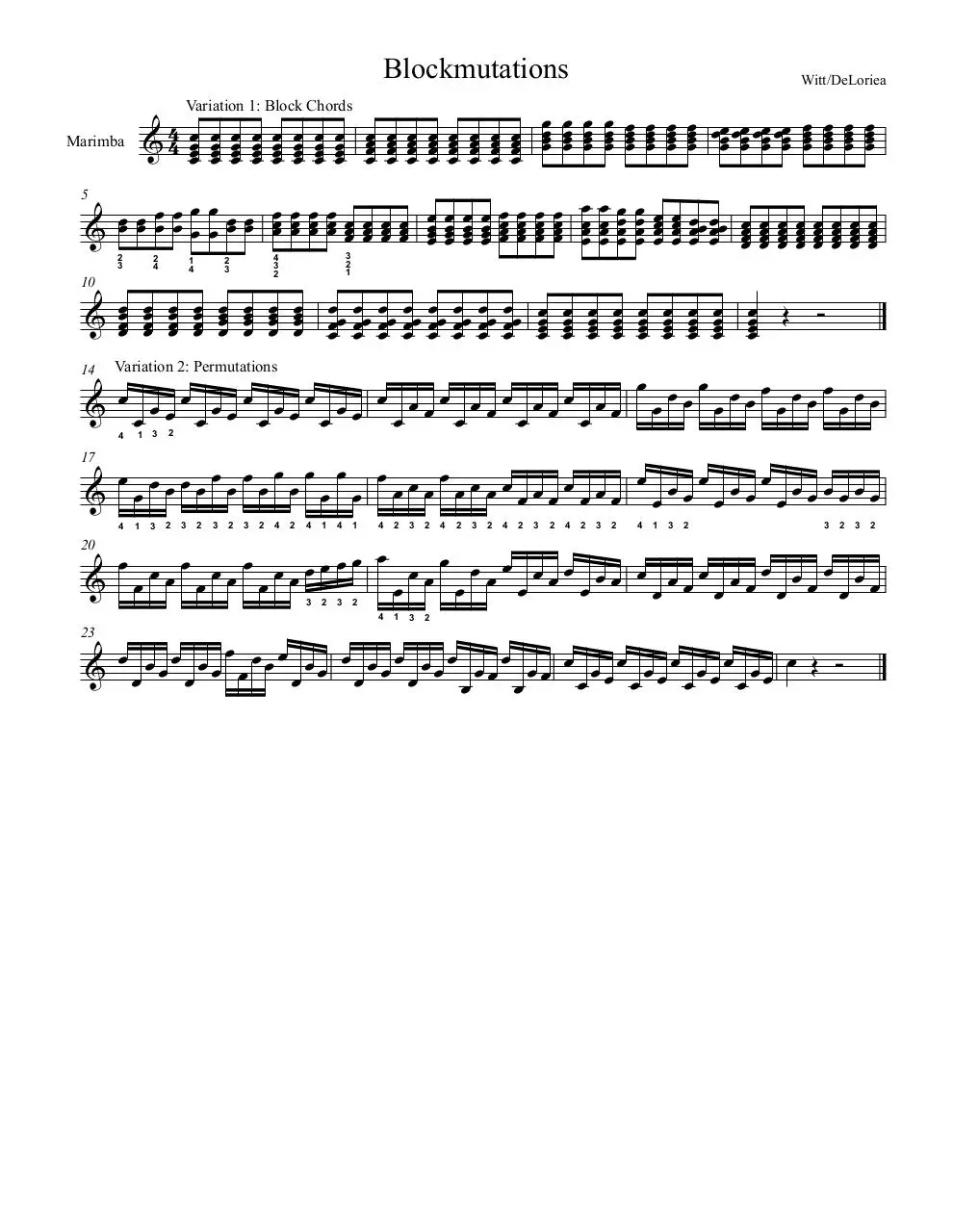 Page 1 of 1, Blockmutations