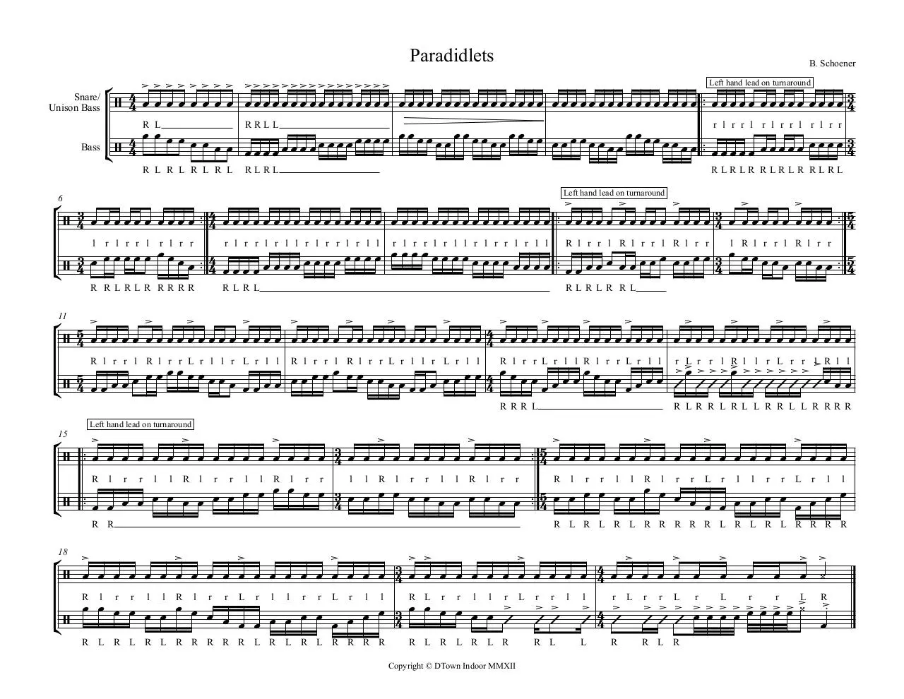 Page 1 of 1, Paradidlets
