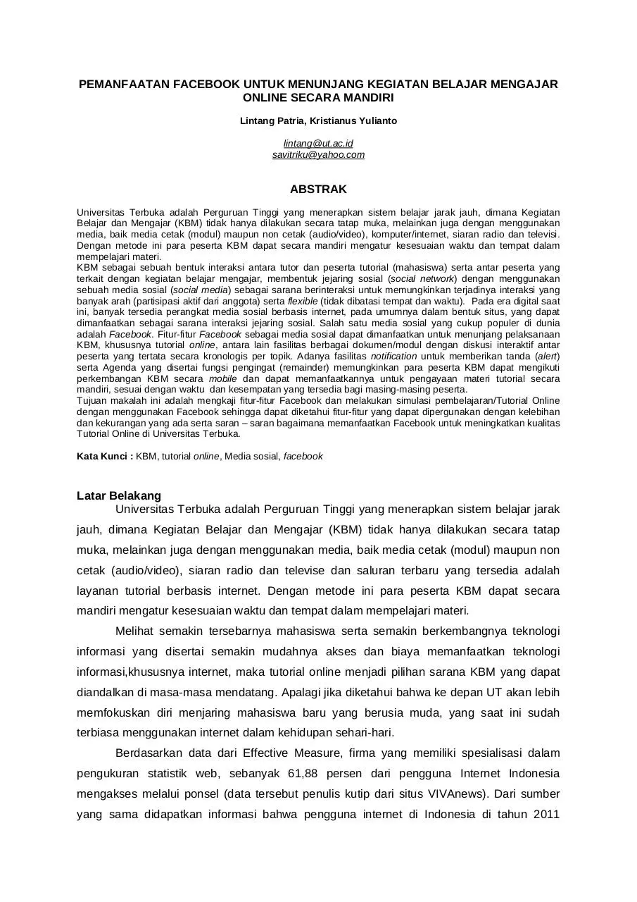 Page 1 of 14, 3 Lintang Patria, Kristianus Yulianto