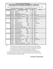 Page 4, Date Sheet, B.Tech Dec 2011 & Jan 2012,