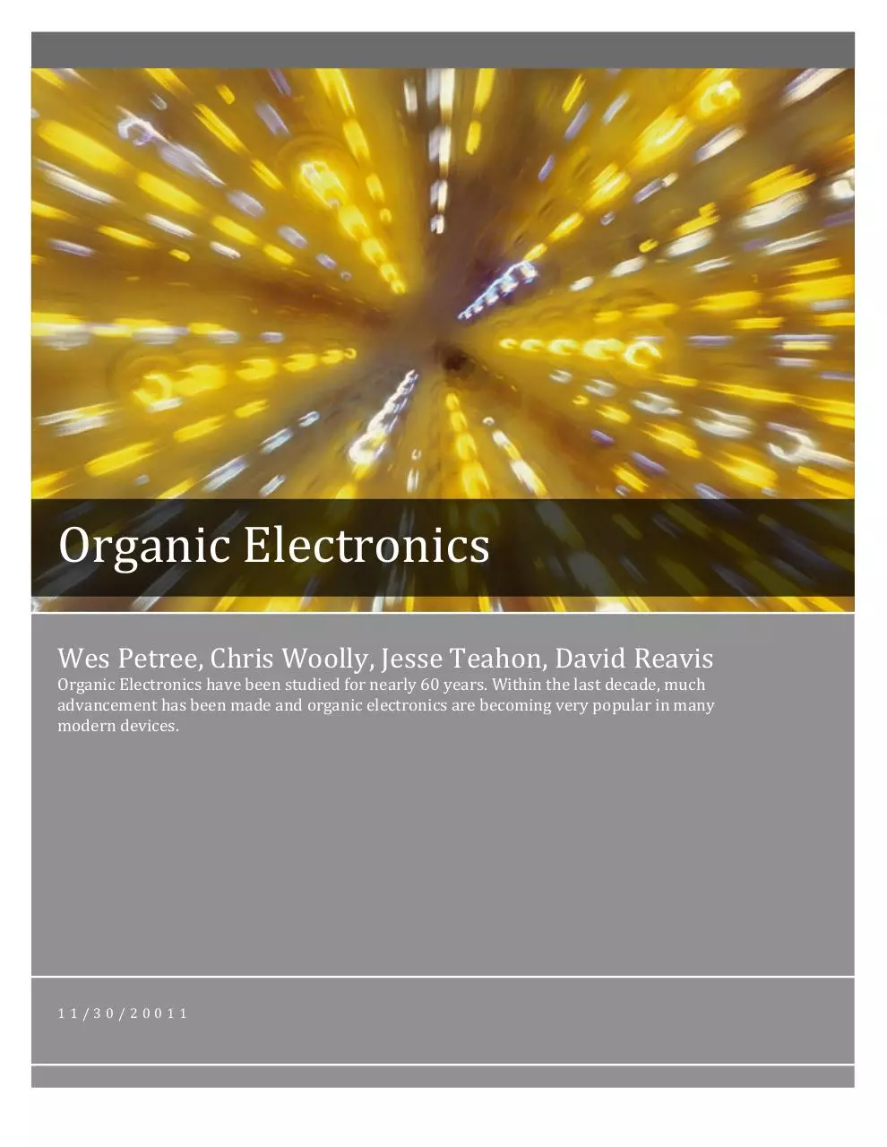 Page 1 of 43, Organic Electronics