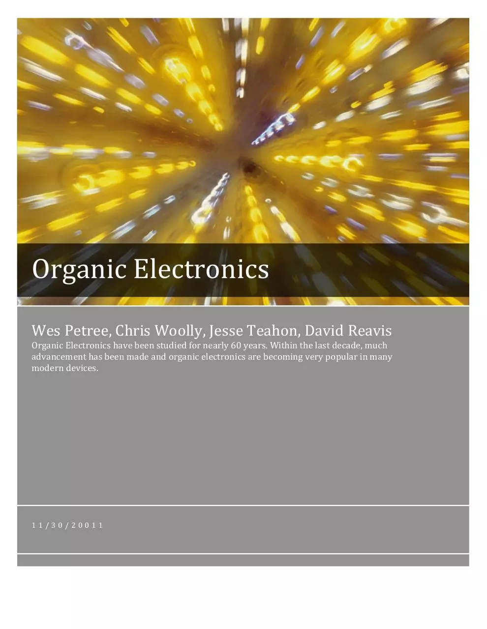 Page 1 of 43, Organic Electronics