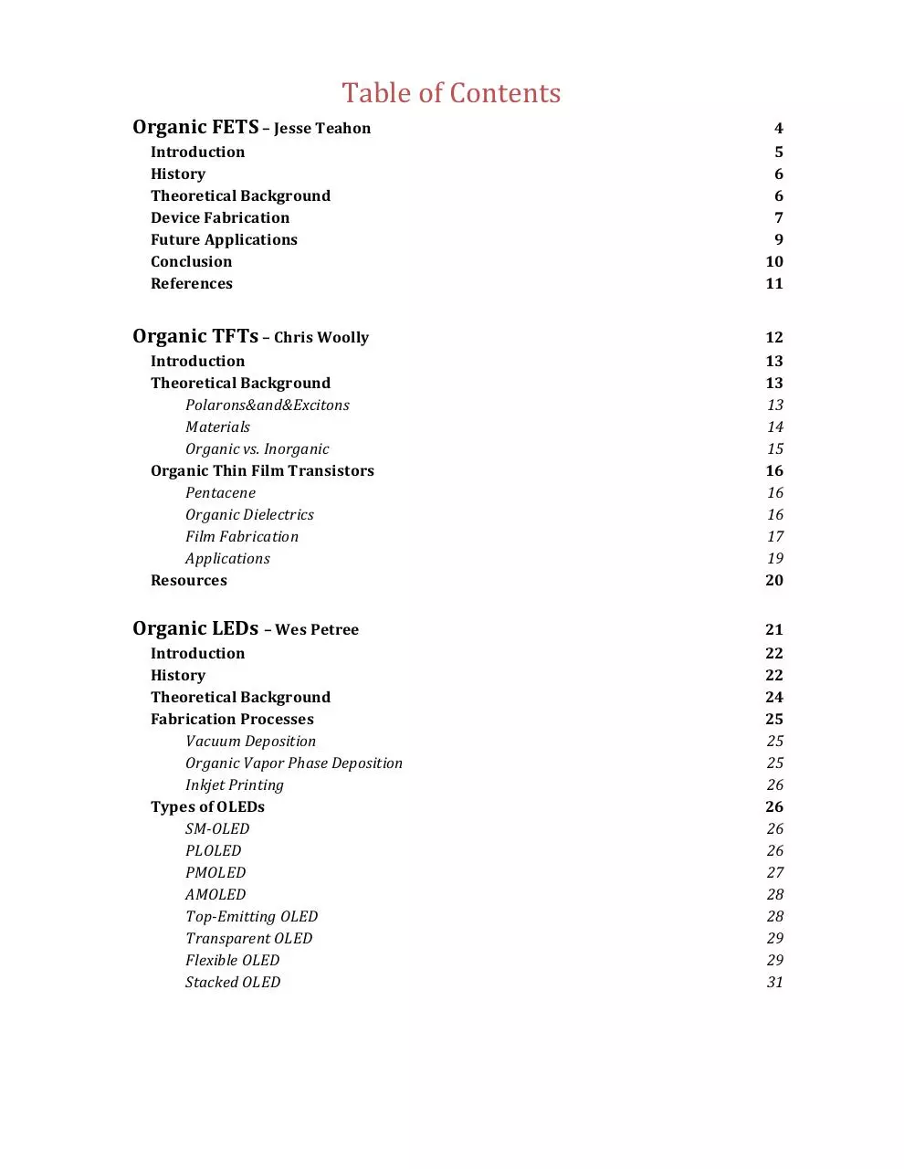 Page 2 of 43, Organic Electronics