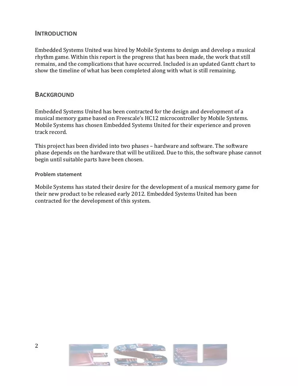 Page 4 of 8, Progress Report Example
