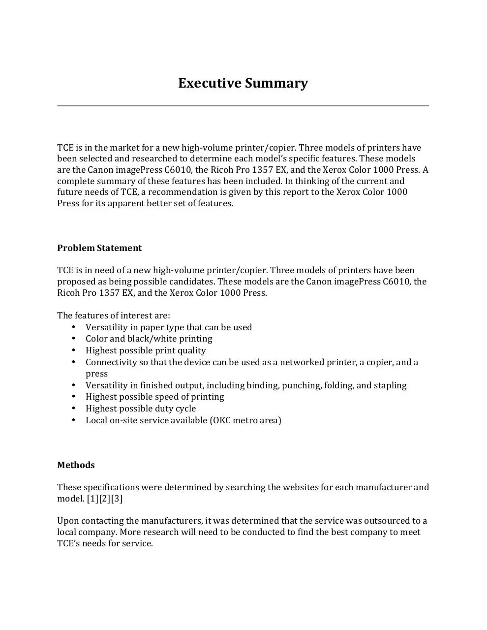 Page 2 of 4, Short Internal Report Example