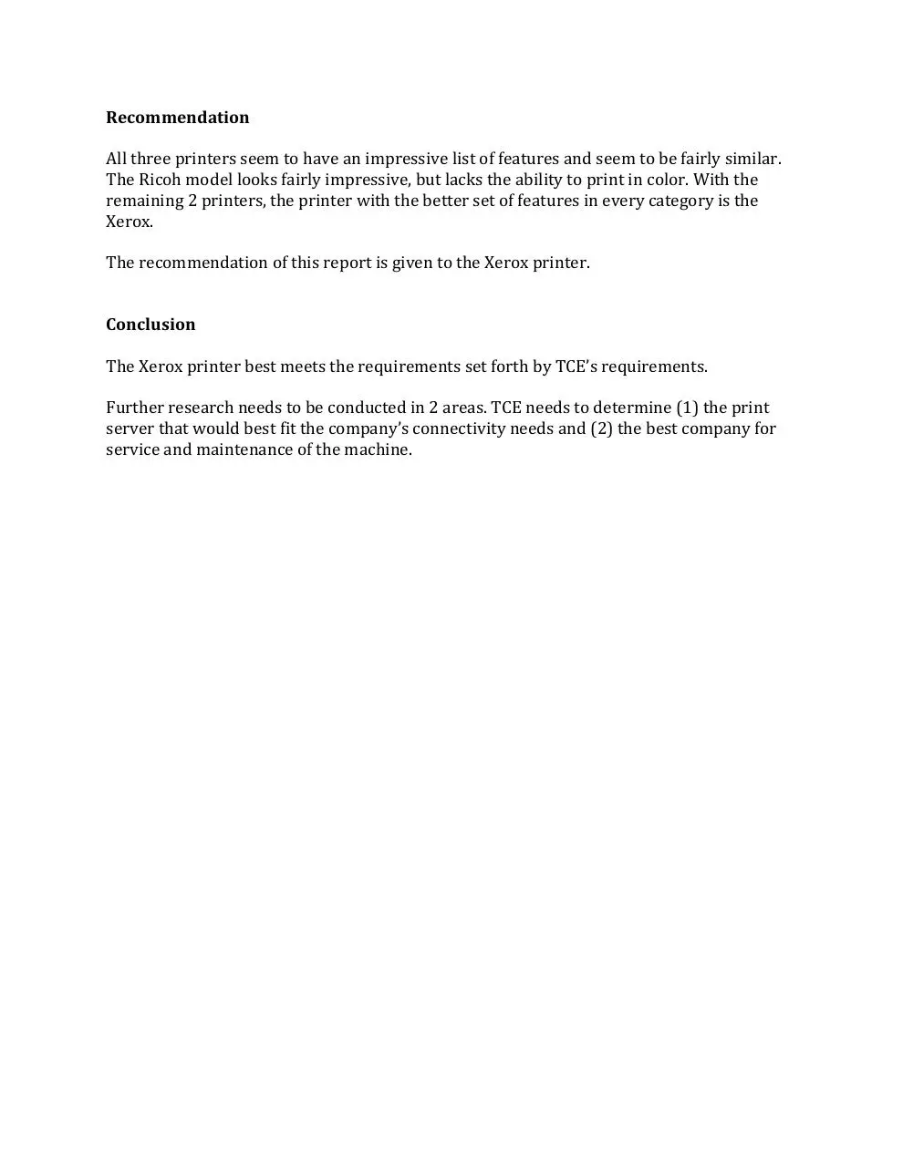 Page 5 of 6, Short Internal Report