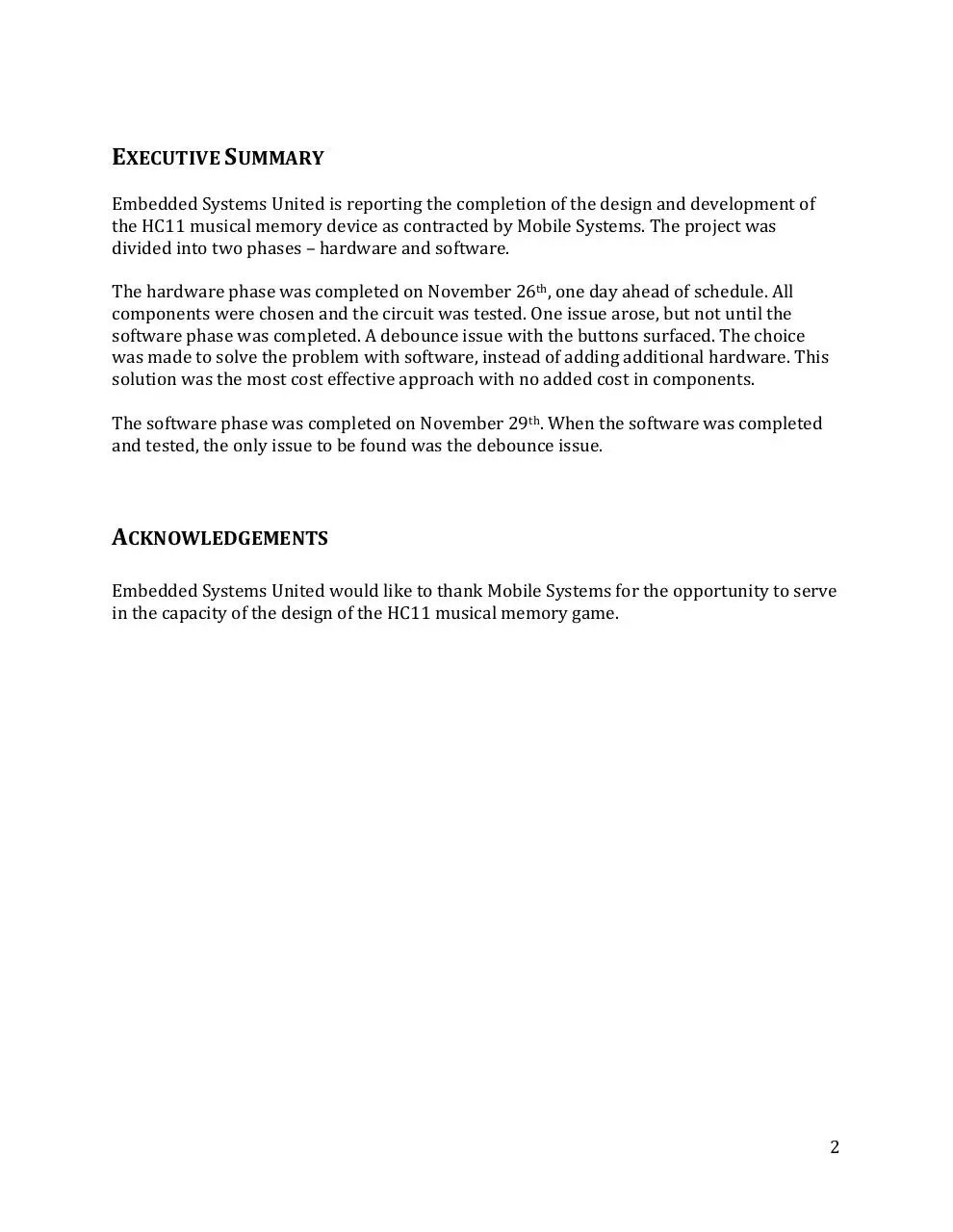 Page 3 of 15, Completion Report Example