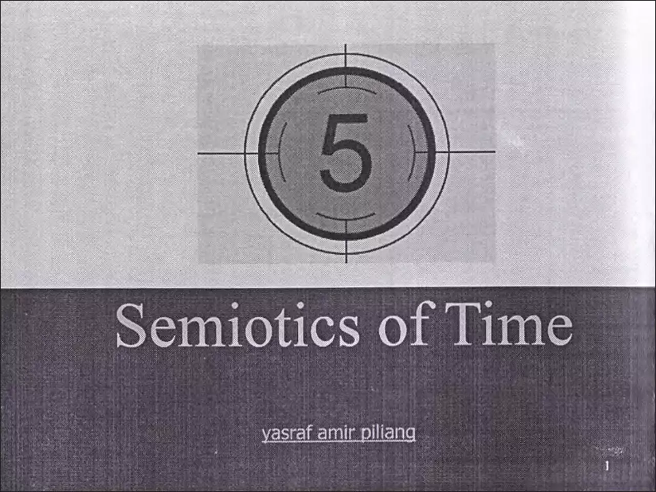 Page 1 of 17, Semiotika MagisterGametek2011 SEMIOTICS OF TIME