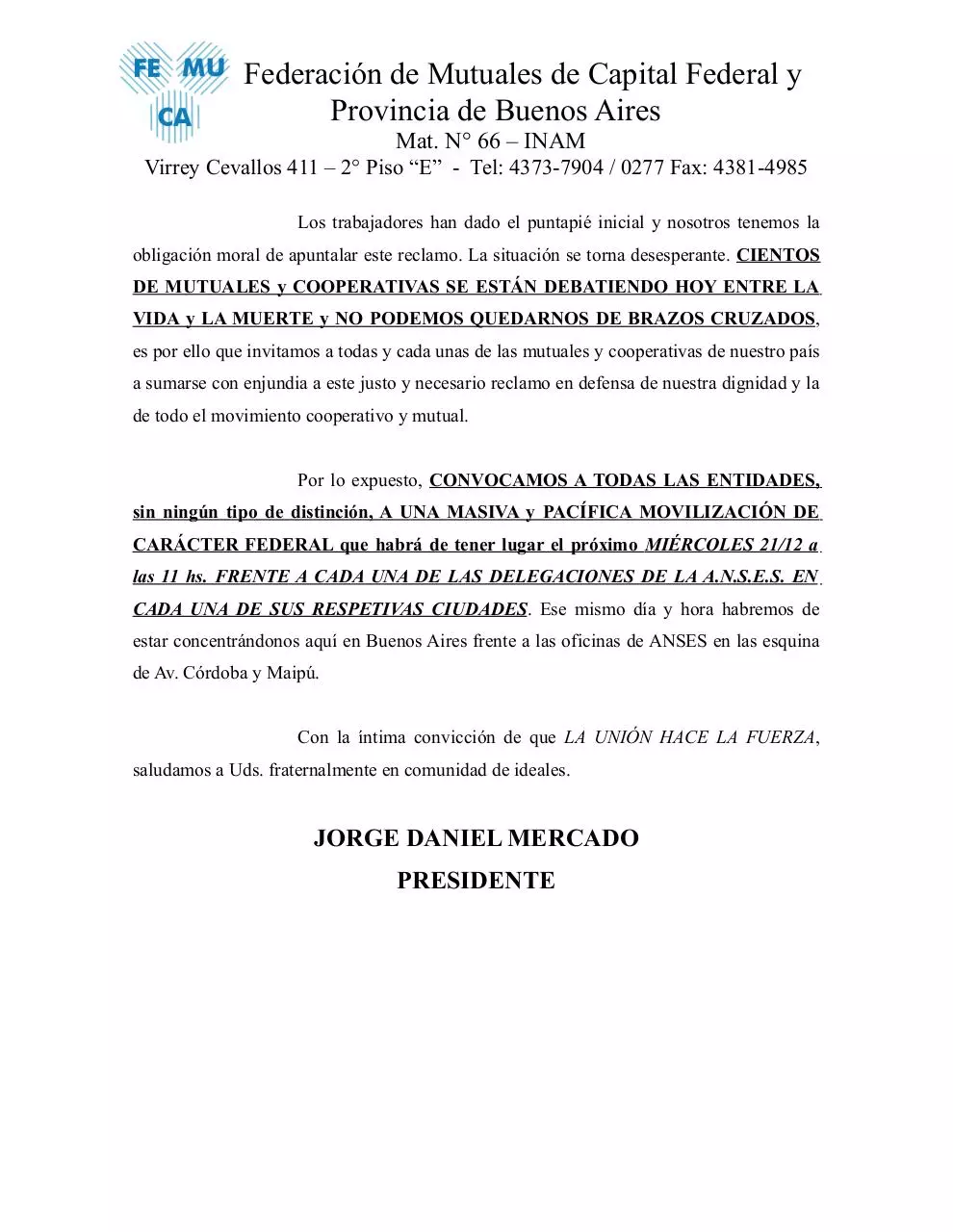 Page 2 of 2, Carta Abierta de FEMUCA