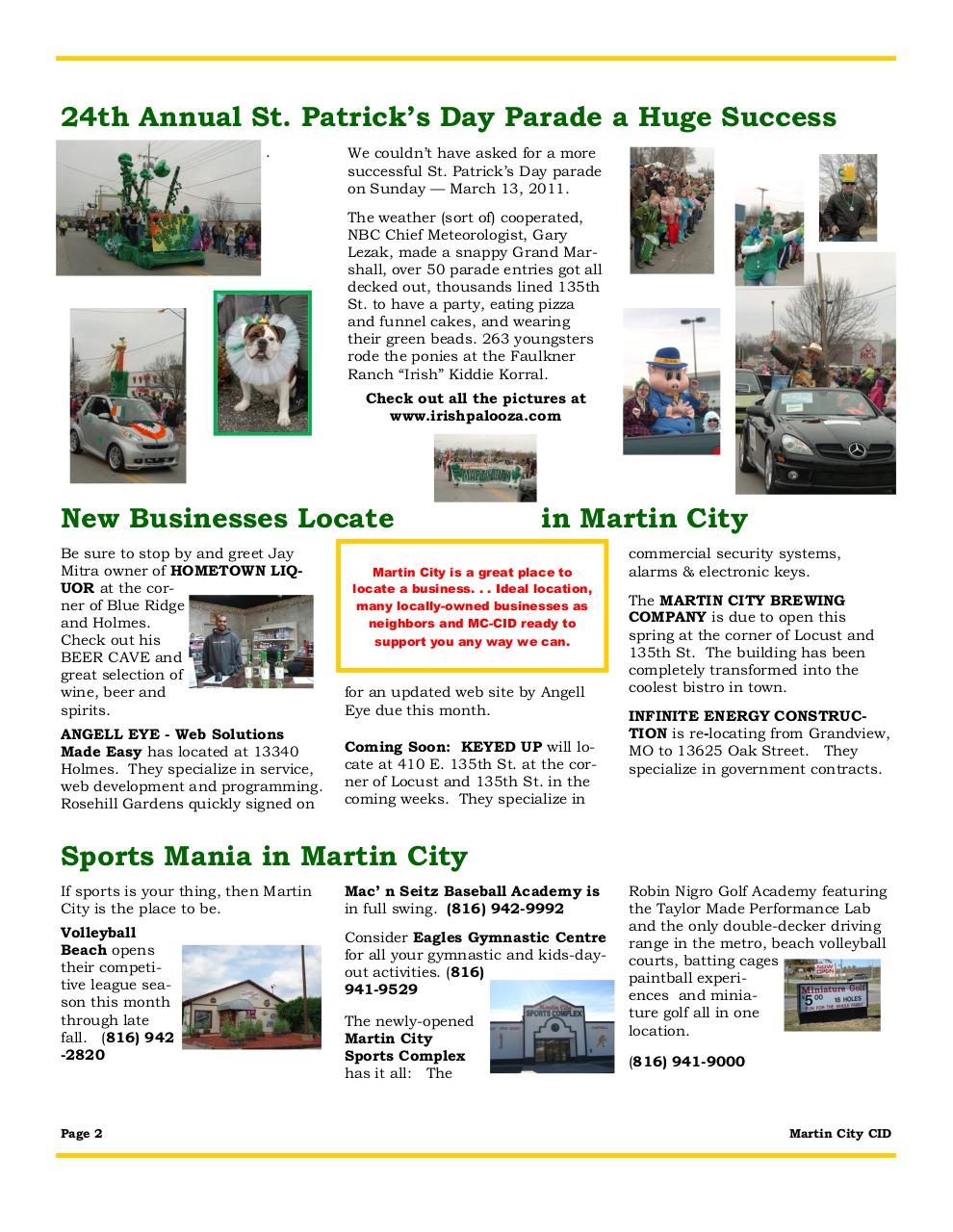 Document preview Newsletter - Spring2011.pdf - page 2/4