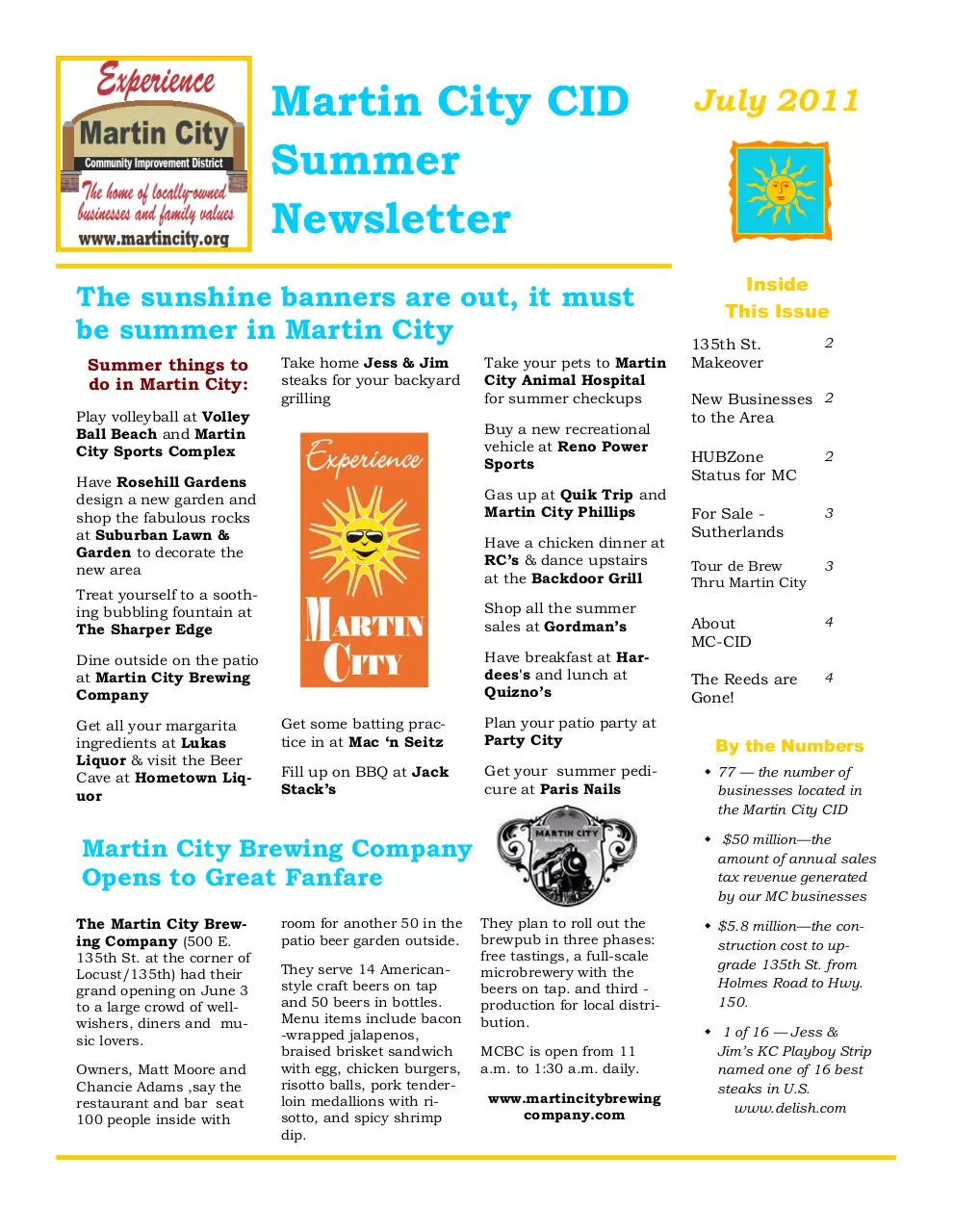 Page 1 of 4, Newsletter Summer2011