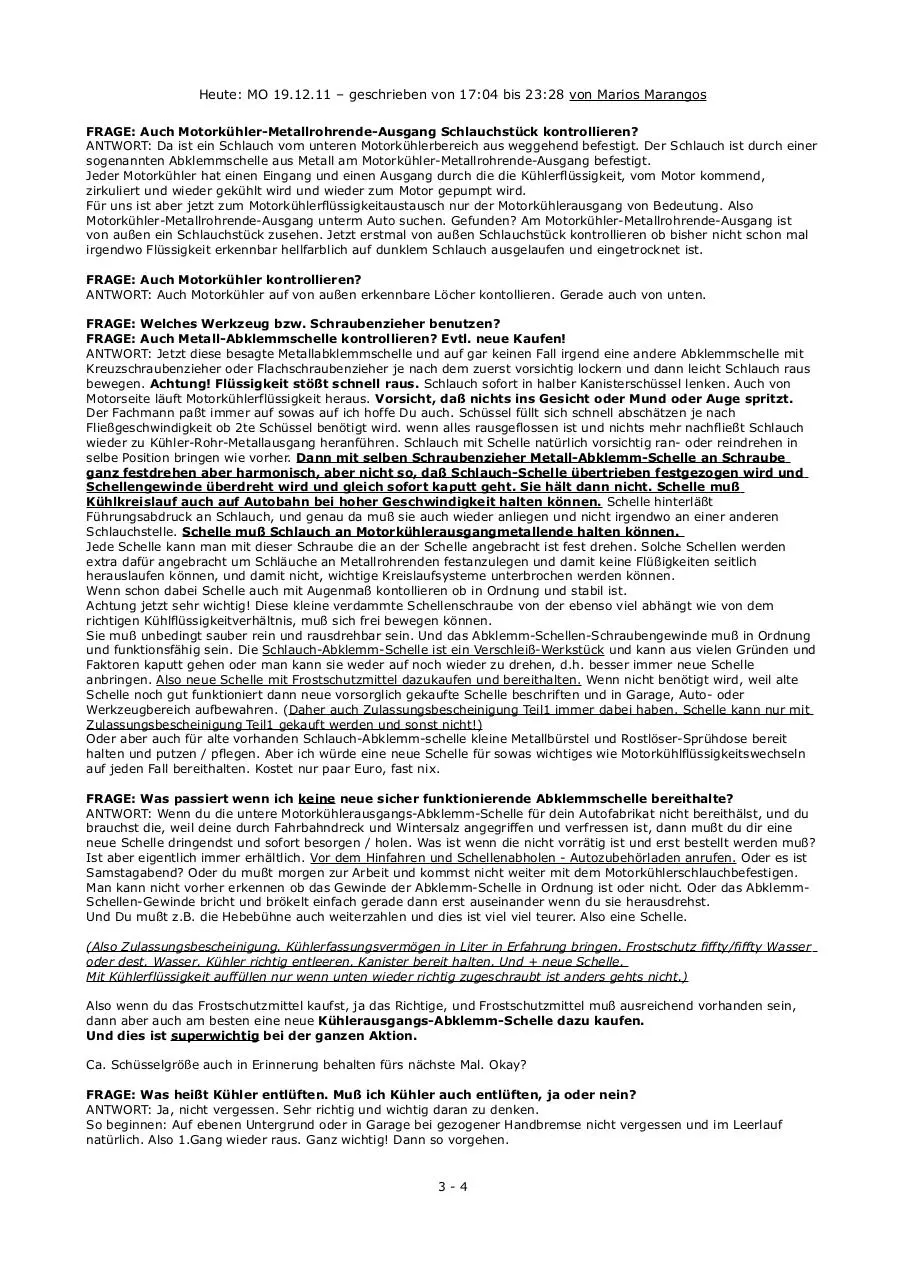 Page 3 of 4, Frostschutzmittel wechsel Marios Marangos
