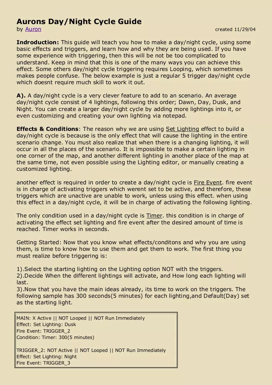 Page 1 of 2, Aurons Day