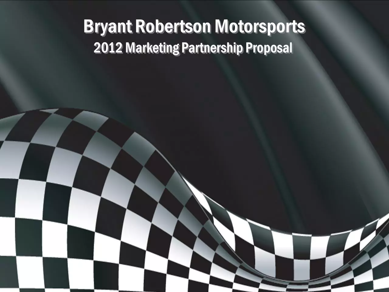 Page 1 of 11, B Robertson 2012 Marketing Proposal
