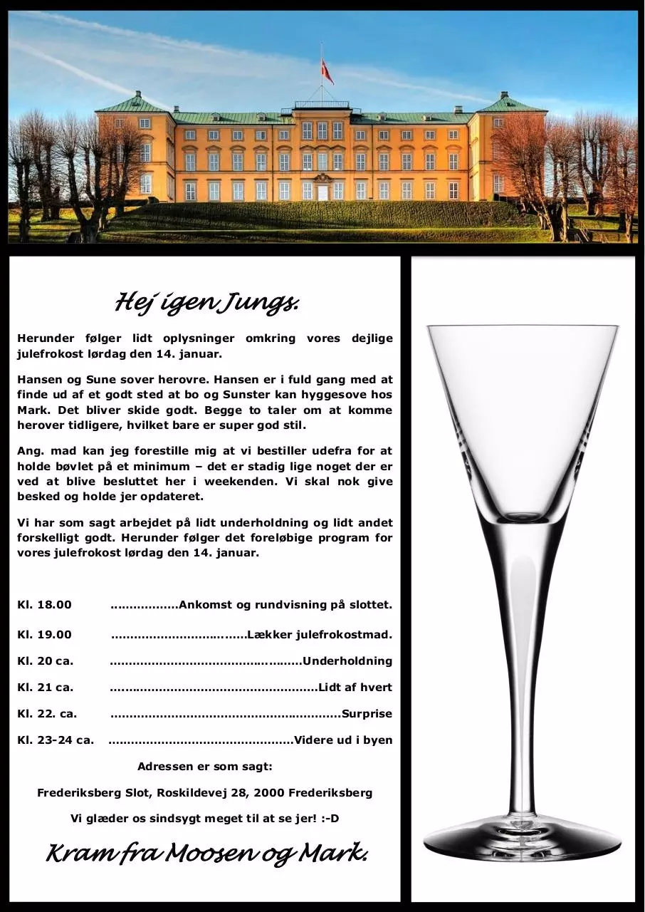 Page 1 of 1, Julefrokost jungs program