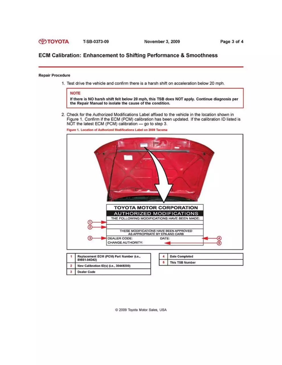 Page 3 of 4, TSB 0373 09