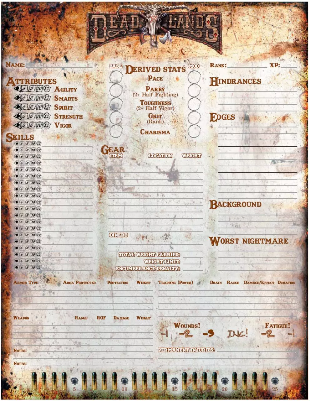 Page 1 of 1, Character Sheet BEST